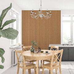 Декоративная стеновая рейка Sticker Wall 160*23*3000мм (D) SW-00001526 Светло-коричневая Софиевская Борщаговка