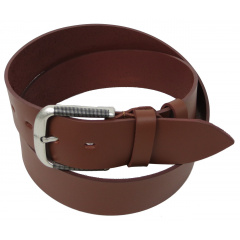 Широкий кожаный ремень под джинсы Skipper 1496-50 Коричневый Киев