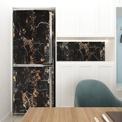 Самоклеюча плівка Sticker Wall SW-00001282 Чорний мармур із жовтим 0,45х10мх0,07мм Ірпінь