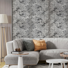 Панель стінова у рулоні 3D Sticker Wall Мармур 700х19600х2 мм Чорно-білий (D) SW-00002279 Чугуїв