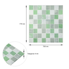 Панель стінова 3D 700х770х4мм мозаїка зелена (D) Sticker Wall SW-00002010 Чернігів