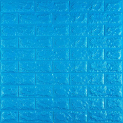 3D панель самоклеюча цегла Синій 700x770x7мм (003-7) Sticker Wall SW-00000060 Вишневе