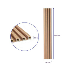 Декоративная стеновая рейка 3000*160*23мм (D) SW-00001857 Sticker Wall Ясногородка