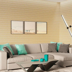 Самоклеюча 3D панель Sticker Wall під бежеву цеглу в рулоні 3080x700x3мм (R009-3) Тернопіль