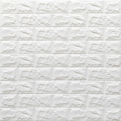 3D панель самоклеюча цегла Біла 700x770x7мм (001-7) Sticker Wall SW-00000047 Токмак
