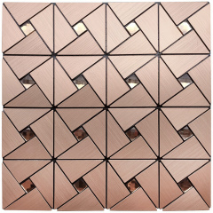Самоклеющаяся панель под алюминий Sticker Wall SW-00001416 30*30см*3мм Золотисто-розовый Пологи