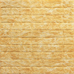 Декоративная 3D панель самоклейка под кирпич DEEP Yellow 700х770х5мм (068) Sticker Wall SW-00000168 Изюм