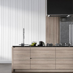 Декоративна стінова рейка Sticker Wall 160*23*3000мм (D) SW-00001533 Біла Конотоп