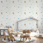 Панель стінова 3D 700*700*4mm зірки та місяць білому тлі (D) Sticker Wall SW-00001970 Хуст