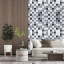 Декоративная ПВХ панель черно-белая мозаика Sticker Wall SW-00001432 960х480х4мм Кропивницкий