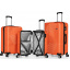 Чемодан Большой L ABS пластик на колесах GD Polo 60k001 115 L Оранжевый Ирпень
