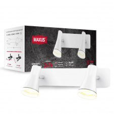 Спот светильник на 2 лампы Maxus MSL-02W 2x4W 4100K Белый (1294)