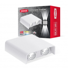 Светильник светодиодный накладной Maxus MWL 4W 3CCT IP65 WH Square Белый (1803)
