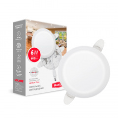 Светильник светодиодный врезной Maxus SP Adjustable 6W 4100K Circle Белый (1583) Сарны