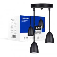 Светильник светодиодный Global GPL-01C 14W 4100K Черный (1446) Черкассы