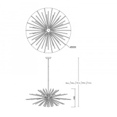 Люстра Zuma Line URCHIN P0491-09E-F7DY Хуст