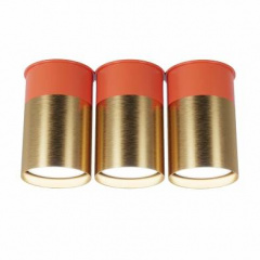 Точечный светильник Pikart BP тройной Coral Gold (6353-2) Виноградов