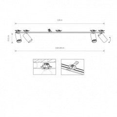 Спот Nowodvorski 7831 MONO SURFACE IV WHITE Киев