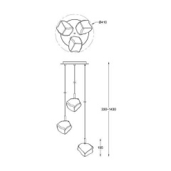Люстра Zuma Line ROCK P0488-03D-B5FZ Балаклея
