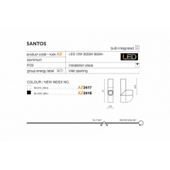 Трековый светильник AZzardo SANTOS TRACK AZ2924 Курень