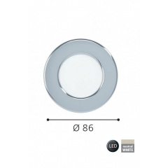 Точечный светильник FUEVA 5 d8,6 LED NW IP44 CH Eglo 99208 Чугуев