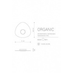 Точечный светильник ORGANIC 1 WH Nowodvorski 8305 Виноградов