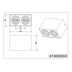 Точечный светильник TRIO BISCUIT 613000232 Васильевка