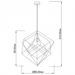 Люстра IN CUBE 85 cm BK Imperium Light 79185.05.05 Бориспіль