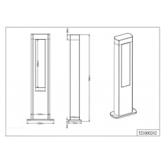 Вуличний ліхтар TRIO RHINE 521660242 Нове