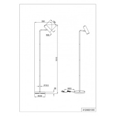 Торшер Trio Marley Золотий Чорний (412400108) Київ