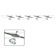 Трековый светильник Searchlight TRACK AND SPOT 5098-05-LED Хуст