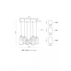 Люстра MARCO 6 TK-Lighting 1027 Львів