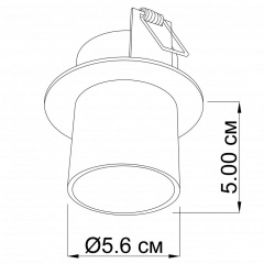 Точечный светильник VARDO 1 BK Imperium Light 21015.05.05 Харків
