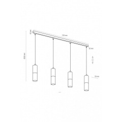 Люстра ELITE 4 BK TK-Lighting 4367 Виноградов