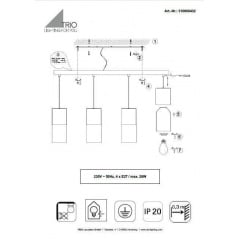 Люстра TRIO ROBIN 310600432 Костопіль