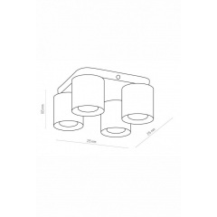 Потолочный светильник VICO 4 BK/GO TK-Lighting 6511 Переяслав-Хмельницький