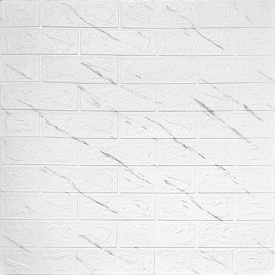 Панель стінова 3D Sticker Wall 700х770х3 мм Білий (D) SW-00002262