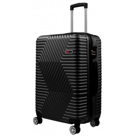 Валіза пластикова Середня M на колесах GD Polo 70L Чорний
