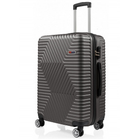 Валіза Середня M ABS пластик на колесах GD Polo 60k001 70L Сіра