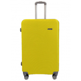 Чемодан дорожный большой L Carbon 0508 пластиковый Желтый