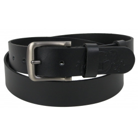 Ремінь чоловічий класичний шкіряний Skipper 1506-38 3.8 см Чорний
