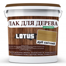 Кольоровий Лак для Дерева Lotus Глянець Світлий дуб 10 л
