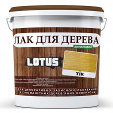 Фото - Цветной Лак для Дерева Lotus Глянец Тик 10 л Цветной Лак для Дерева Lotus Глянец Тик 10 л