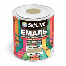 Эмаль для пола и других поверхностей акриловая SkyLine Серо-бежевая RAL 1019 0.75 л