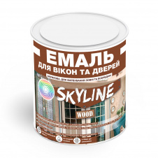 Эмаль акриловая для окон и дверей водорастворимая SkyLine Wood 400 мл Белый