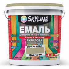 Эмаль для пола и других поверхностей акриловая SkyLine Серо-бежевая RAL 1019 5 л