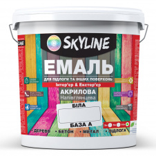 Фото - Эмаль для пола и других поверхностей акриловая SkyLine Белый База А 10 л Эмаль для пола и других поверхностей акриловая SkyLine Белый База А 10 л