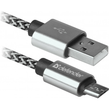 Кабель Defender USB08-03T PRO USB2.0, AM-MicroBM White, 1m (87803) (6499805)