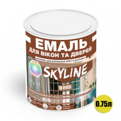 Эмаль акриловая для окон и дверей водорастворимая SkyLine Wood 750 мл Белый Винница