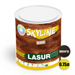 Лазурь декоративно-защитная для обработки дерева SkyLine LASUR Wood Венге 750 мл Дніпро